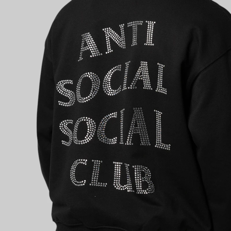 Rhinestone Mind Games Hoodie - Black/White - Image 5