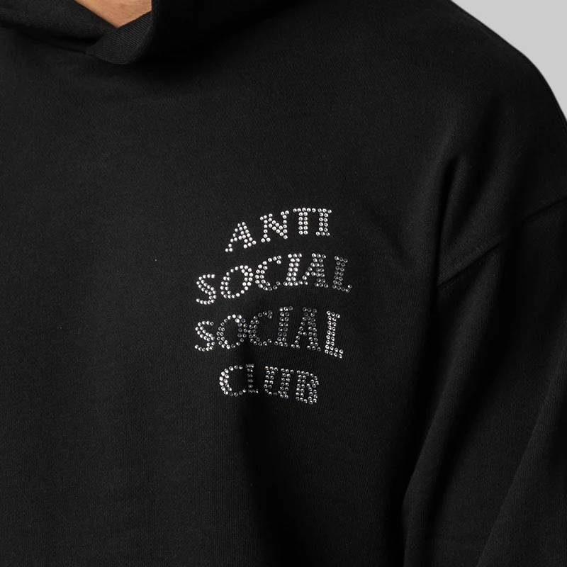 Rhinestone Mind Games Hoodie - Black/White - Image 6