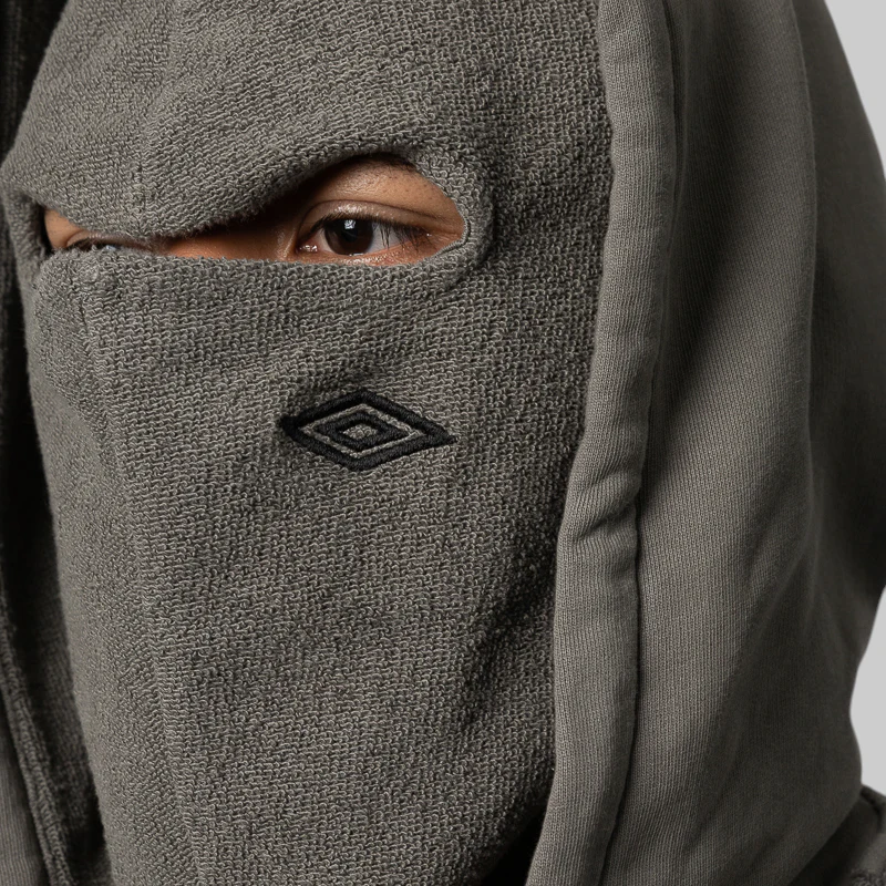 Royal Arms Zip Masked Hoodie - Smock Grey - Image 10