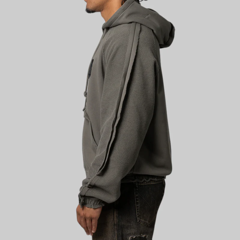 Royal Arms Zip Masked Hoodie - Smock Grey - Image 3