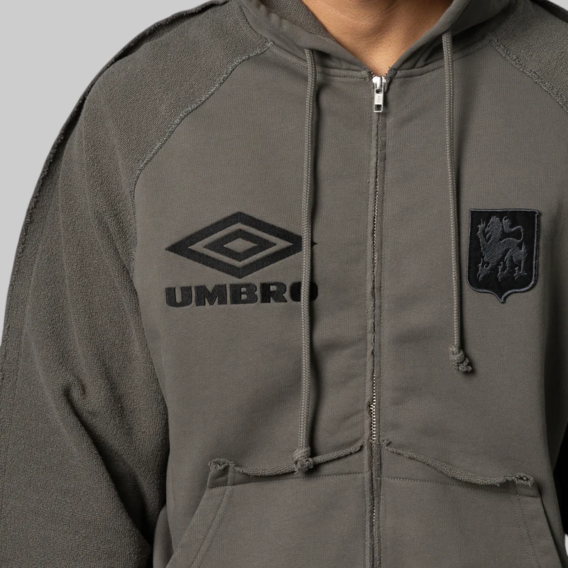 Royal Arms Zip Masked Hoodie - Smock Grey - Image 6