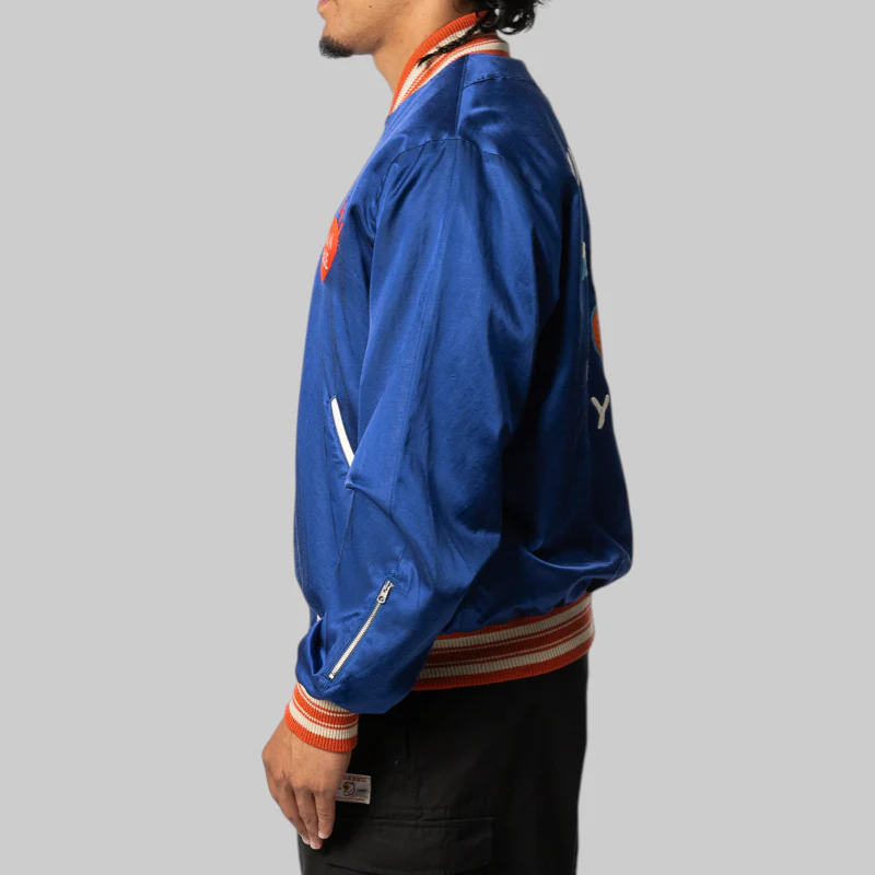 Satin Jacket - Blue - Image 4