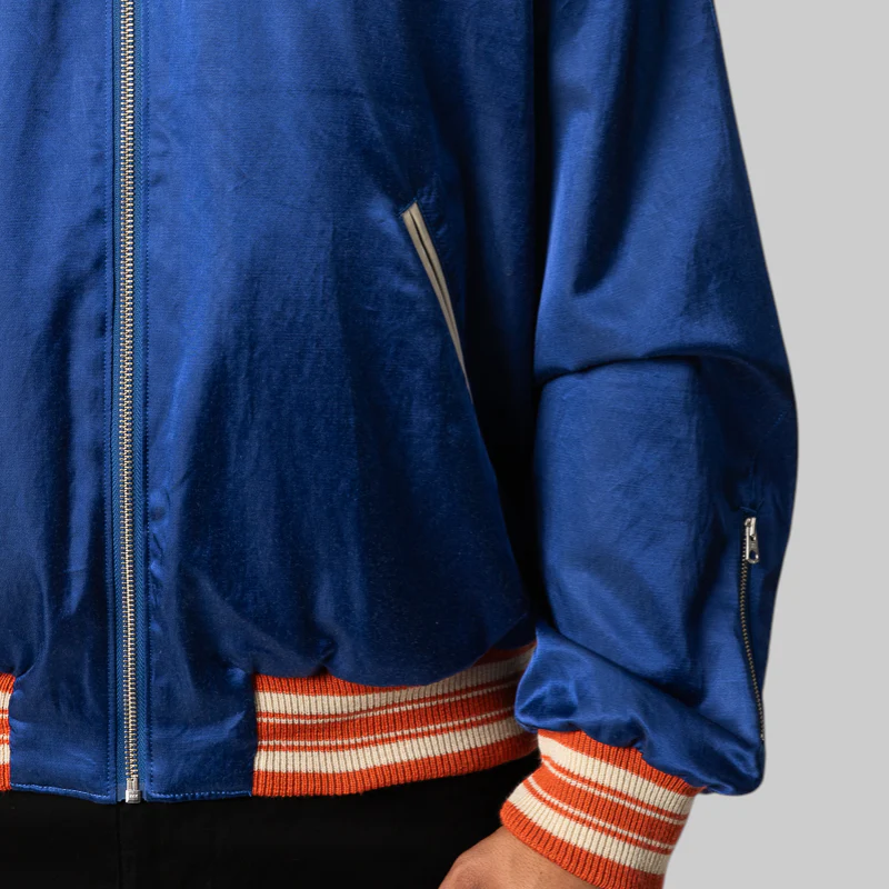 Satin Jacket - Blue - Image 7