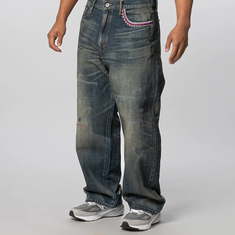 Savage Denim DP Wide Pant - Indigo - Image 2
