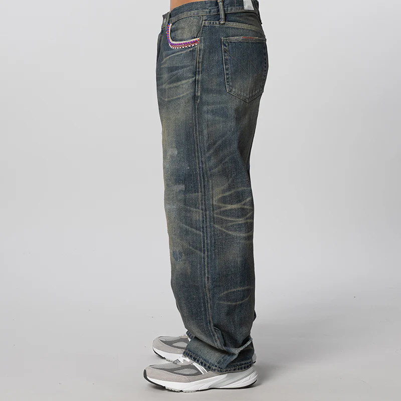 Savage Denim DP Wide Pant - Indigo - Image 3
