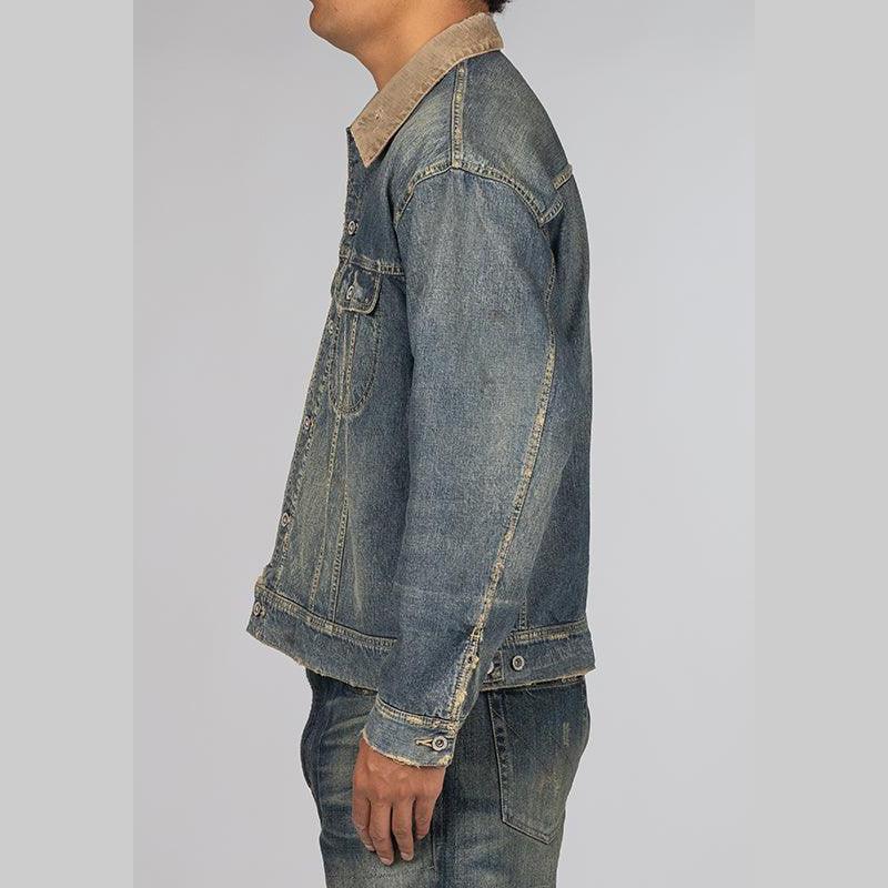 Savage Denim Lined Jacket - Indigo - Image 4