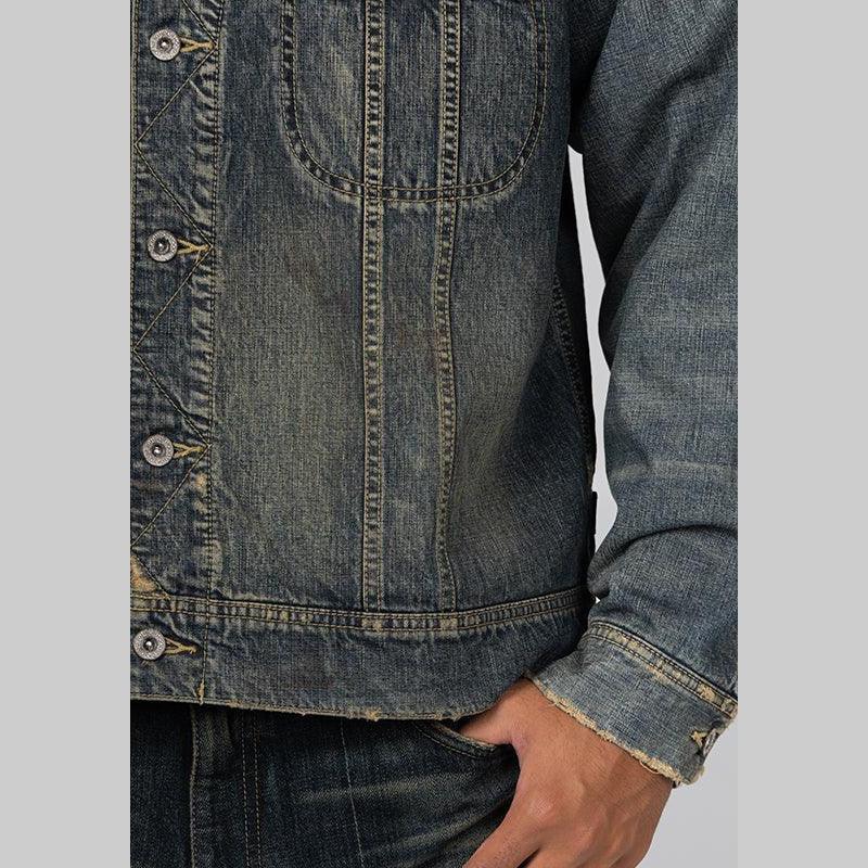 Savage Denim Lined Jacket - Indigo - Image 7