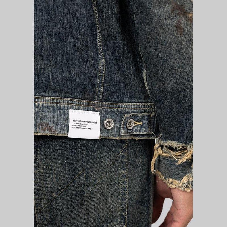Savage Denim Lined Jacket - Indigo - Image 8