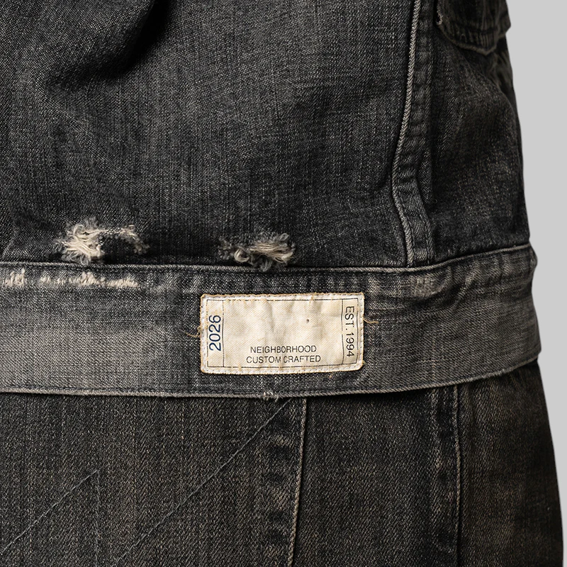 Savage LW Denim Zip Jacket - Black - Image 5
