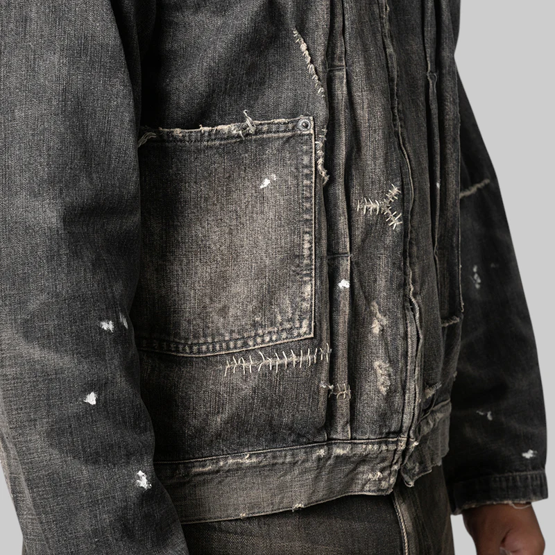 Savage LW Denim Zip Jacket - Black - Image 9