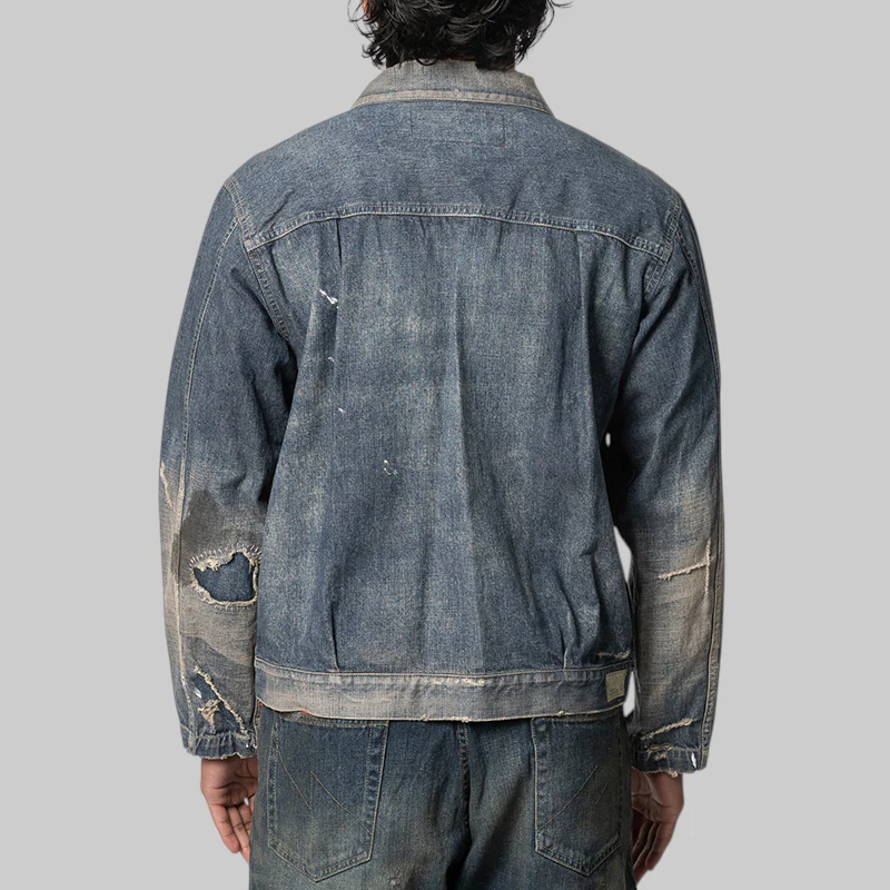 Savage LW Denim Zip Jacket - Indigo - Image 4