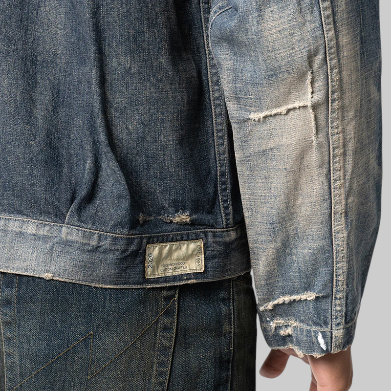 Savage LW Denim Zip Jacket - Indigo - Image 5