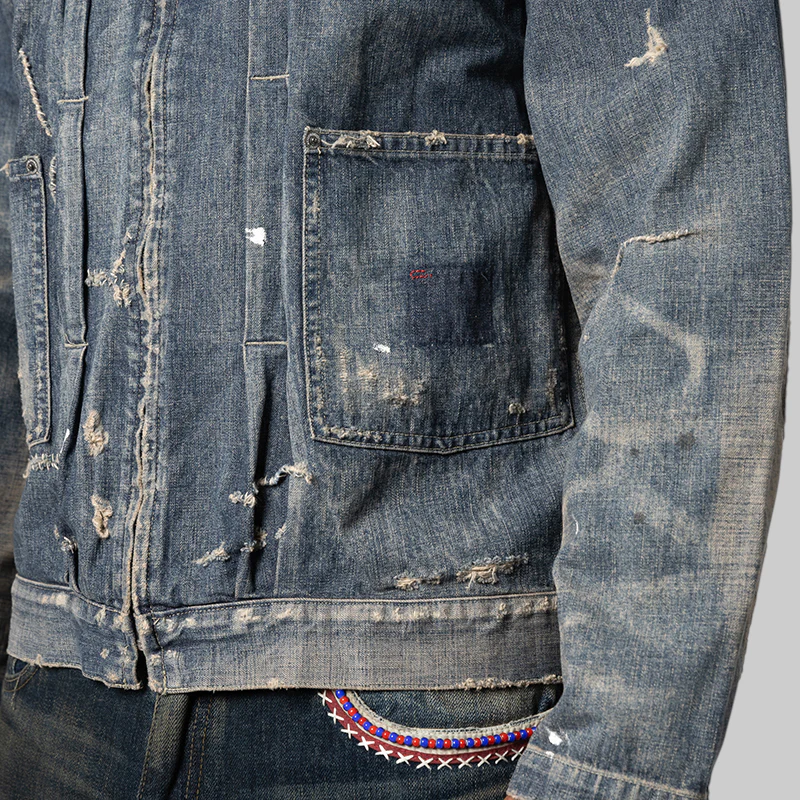 Savage LW Denim Zip Jacket - Indigo - Image 7