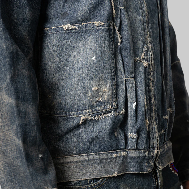 Savage LW Denim Zip Jacket - Indigo - Image 8
