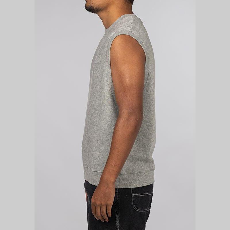 Script Vest Sweat - Grey Heather/White - Image 2