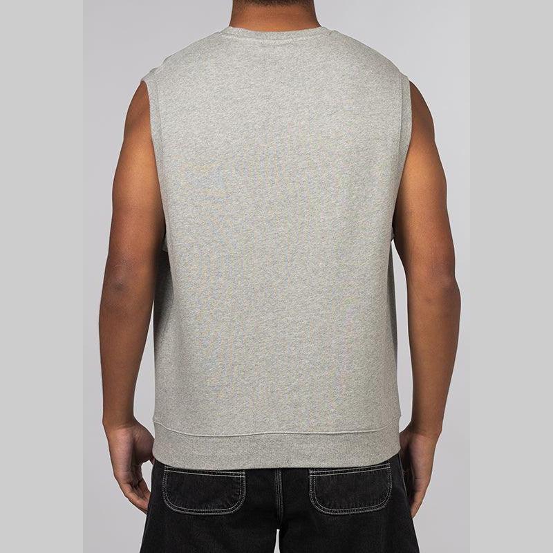 Script Vest Sweat - Grey Heather/White - Image 3