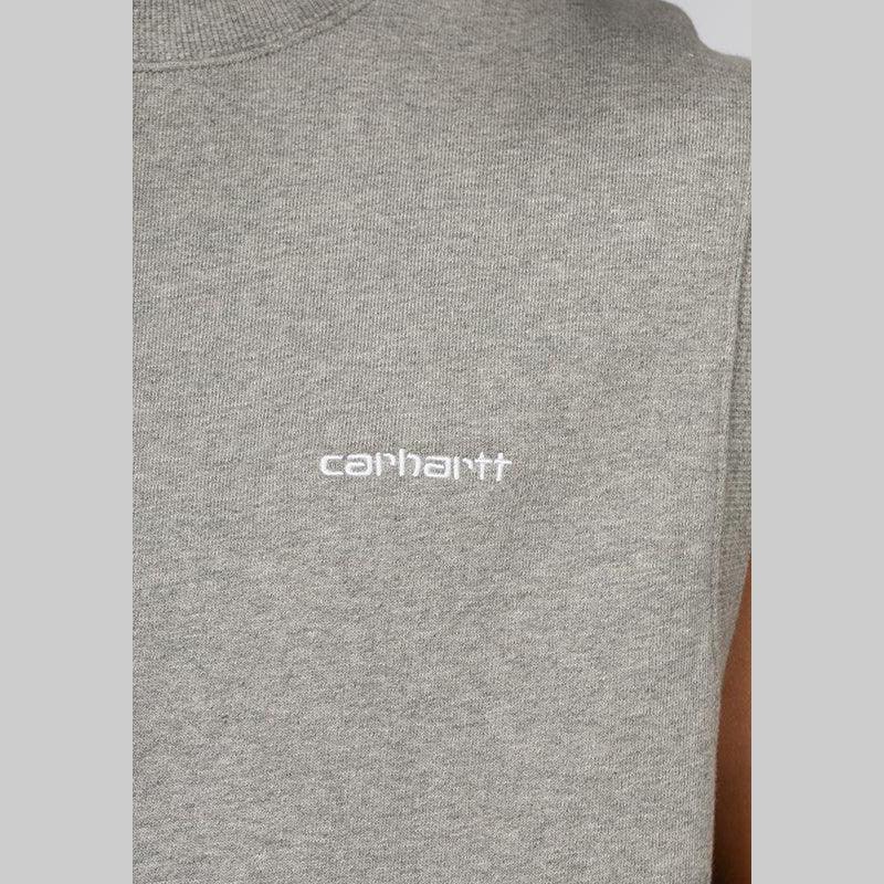 Script Vest Sweat - Grey Heather/White - Image 4