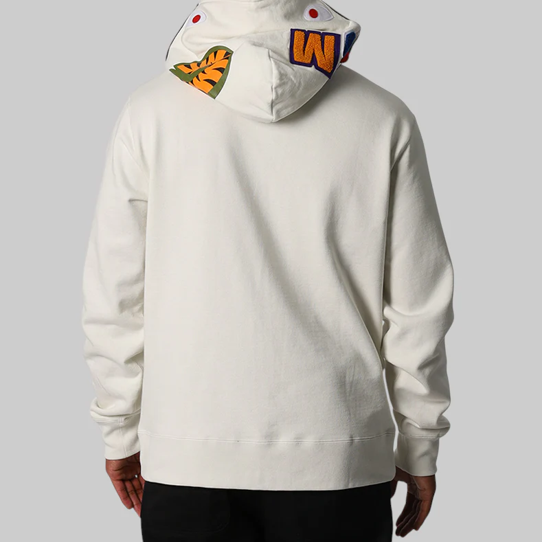Shark Full Zip Hoodie - Ivory - Image 5