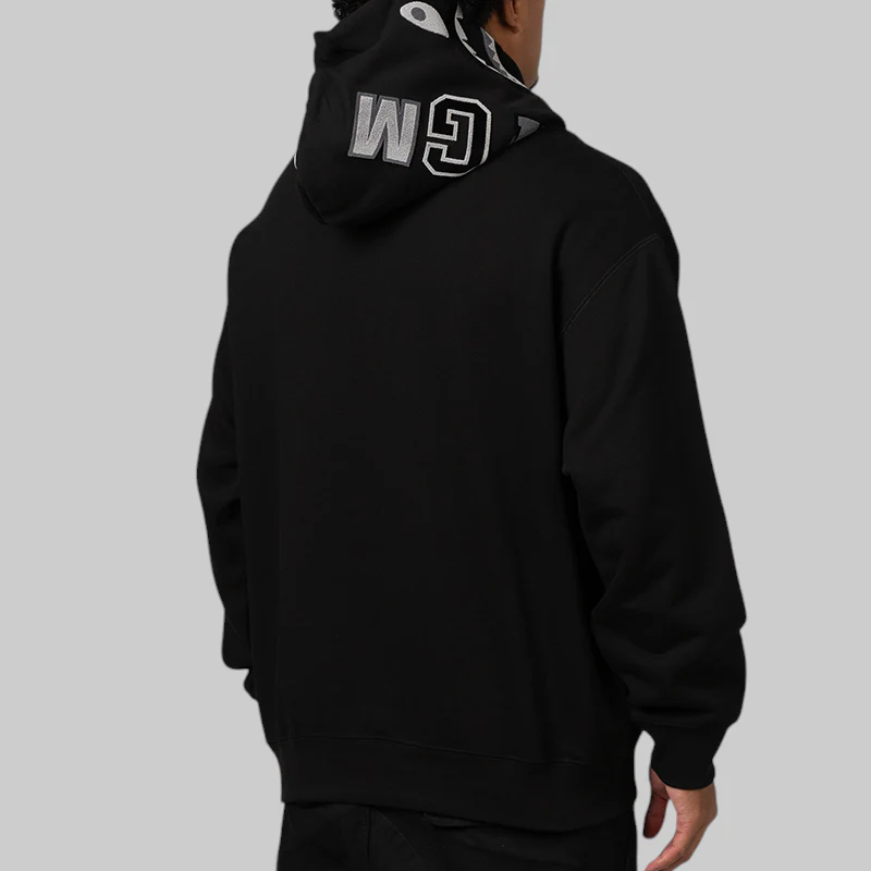Shark Logo Relaxed Fit Hoodie - Black - Image 3