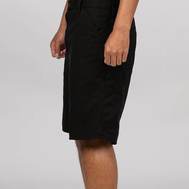 Single Knee Short - Black Garment Dyed - Image 3