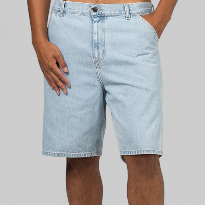 Single Knee Short - Blue (Heavy Stone Bleached) - Image 2