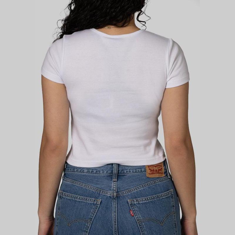 Skull Wings Rib T-Shirt - White - Image 2