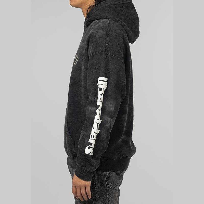Sleeve Print Hoodie - Black - Image 3