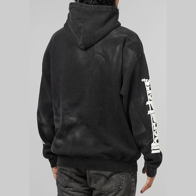 Sleeve Print Hoodie - Black - Image 5