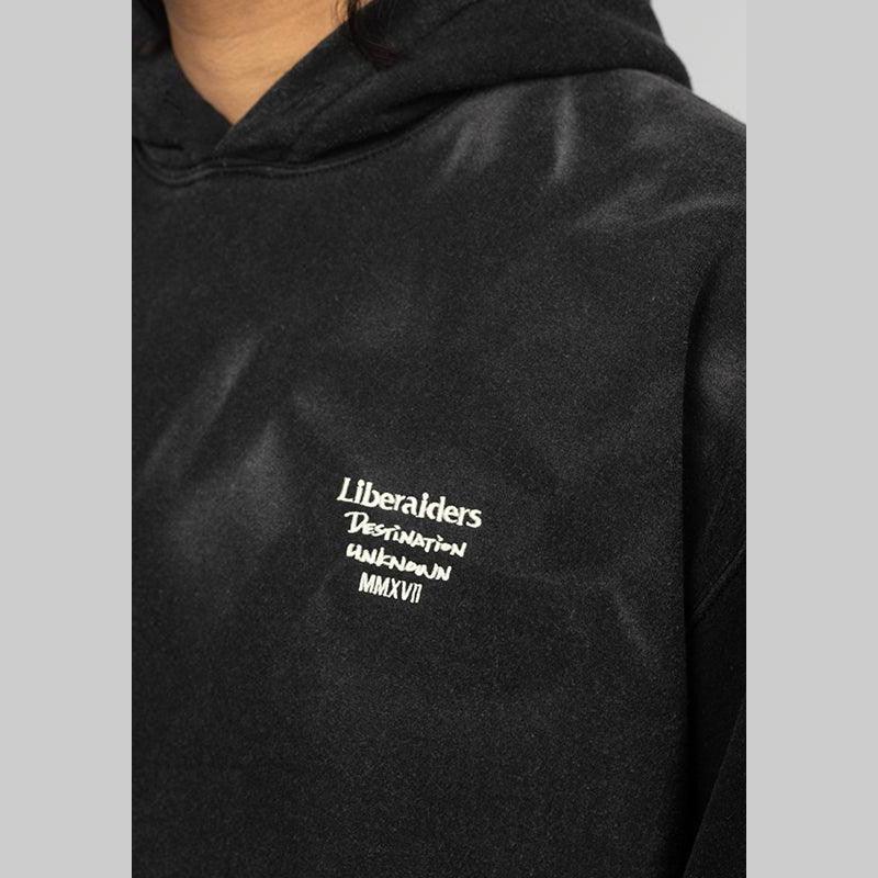 Sleeve Print Hoodie - Black - Image 6
