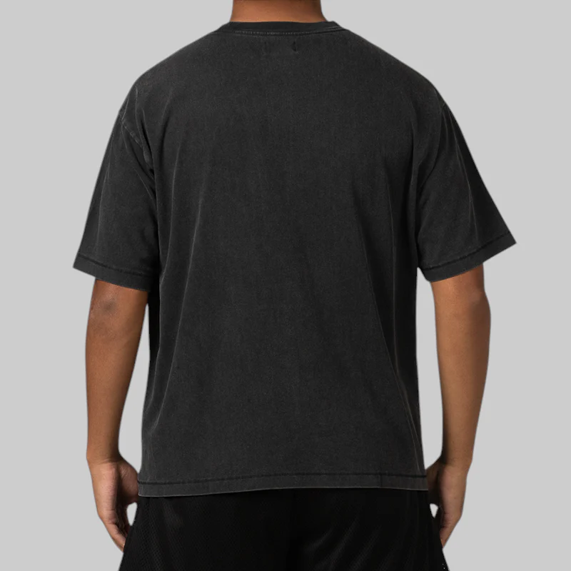 Smiley Full Face T-Shirt - Washed Black - Image 2