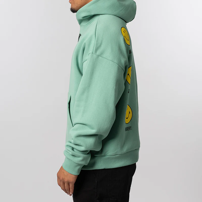 Smiley Mood Hoodie - Green - Image 2