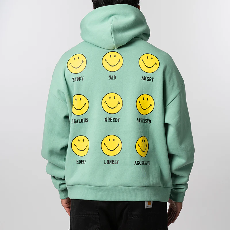 Smiley Mood Hoodie - Green - Image 3