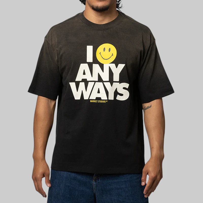 Smiley Smile Anyways T-Shirt - Pirate Black