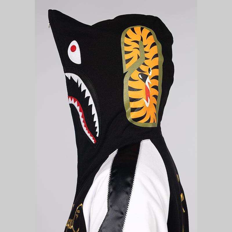 Souvenir Shark Zip Hoodie - Black - Image 3