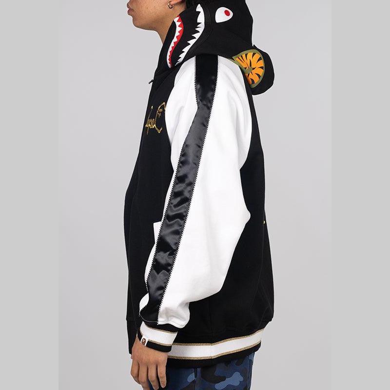 Souvenir Shark Zip Hoodie - Black - Image 5