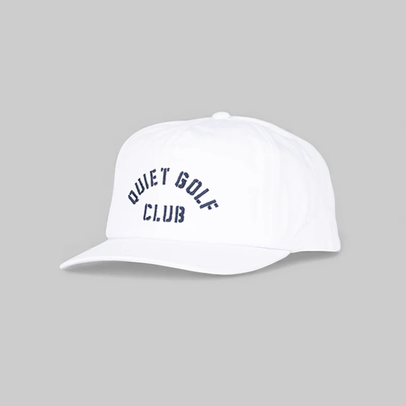Stencil 5 Panel Hat - White