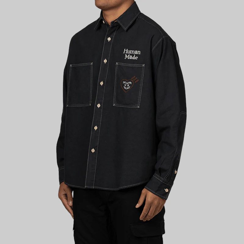 Stitch Work Shirt - Black - Image 2