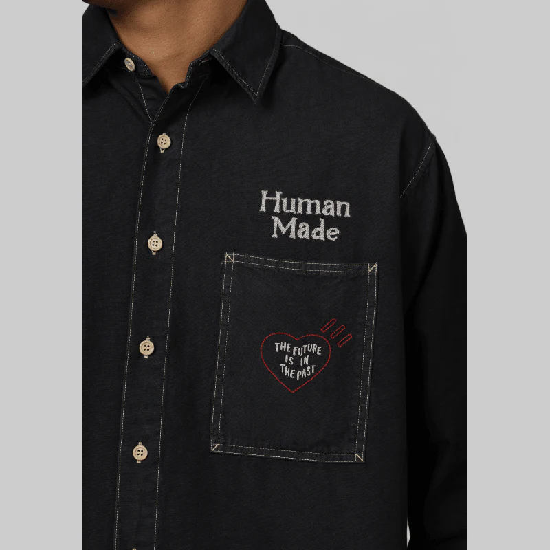 Stitch Work Shirt - Black - Image 6