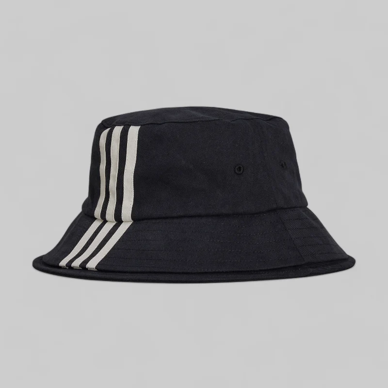 3-Stripe 'Double Brim' Bucket Hat - Black - Image 6