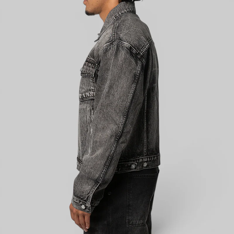 TC Spine Laser Denim Jacket - Black - Image 3