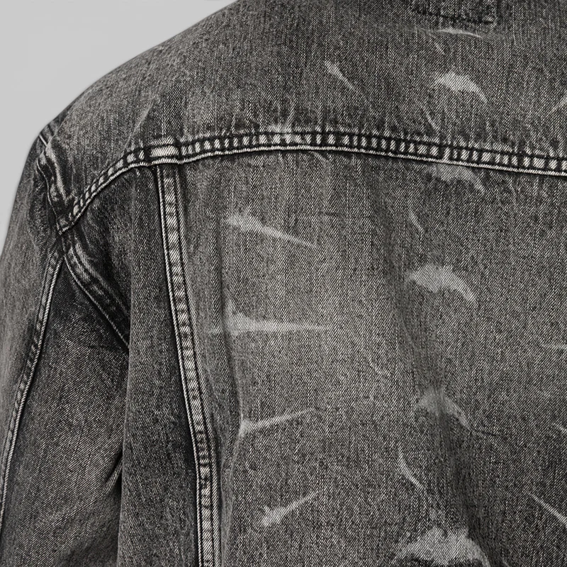 TC Spine Laser Denim Jacket - Black - Image 5