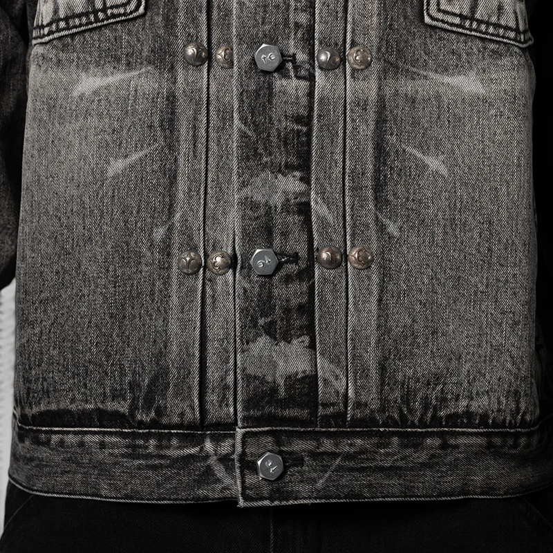 TC Spine Laser Denim Jacket - Black - Image 7
