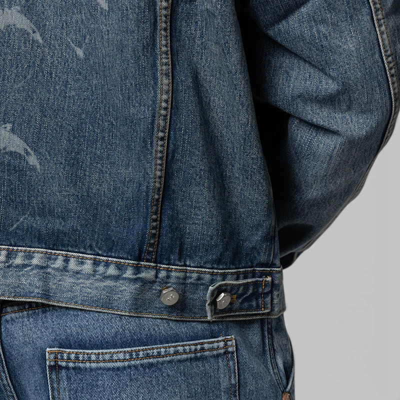 TC Spine Laser Denim Jacket - Blue - Image 5