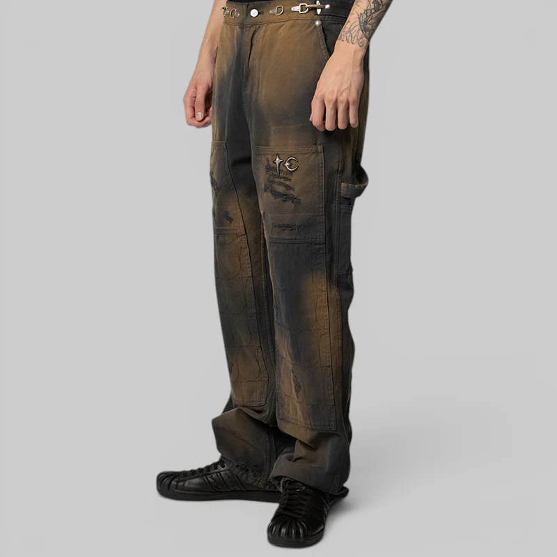 TC Two Tone Washed Pant - Rust Black - Image 2