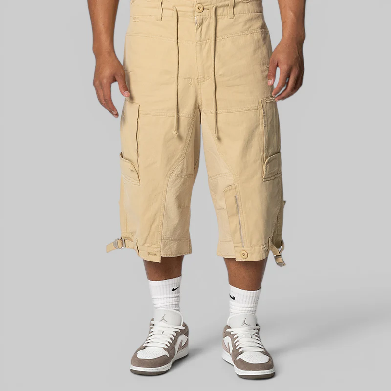 Upside Down Cargo Short - Beige - Image 4