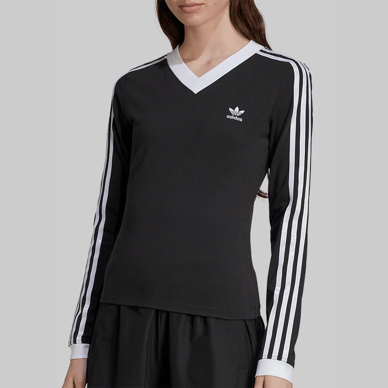 V-Neck Long Sleeve - Black