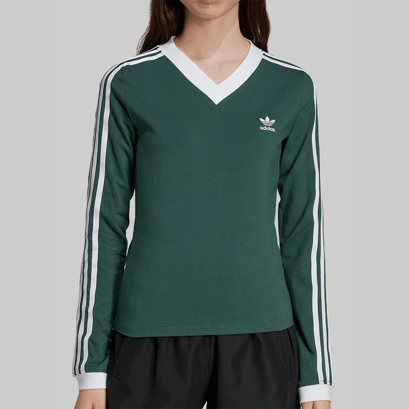 V-Neck Long Sleeve - Mint Green