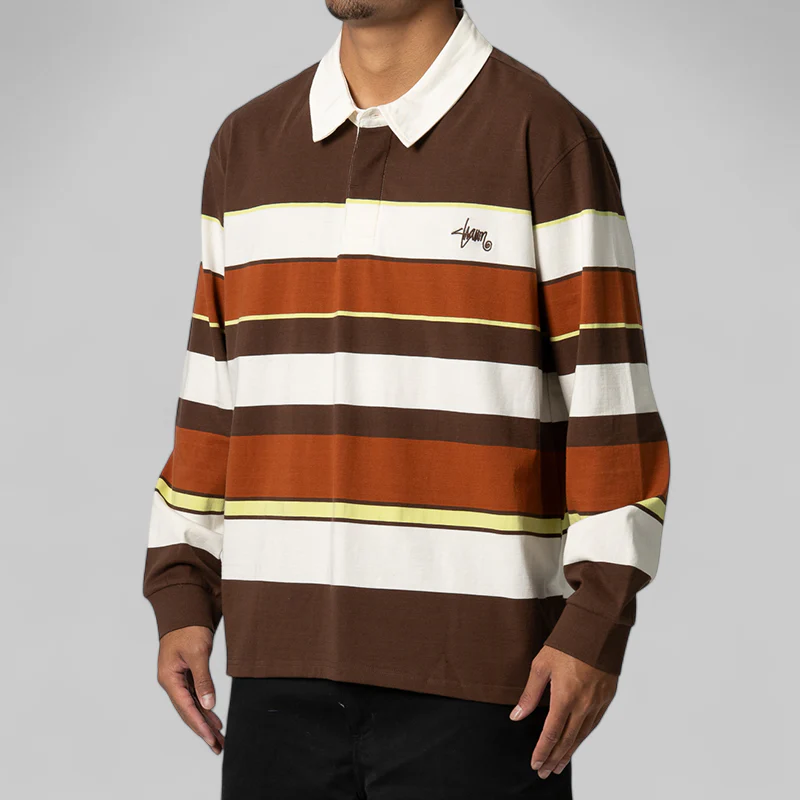 Variagated Stripe Rugby Top - Spice - Image 3