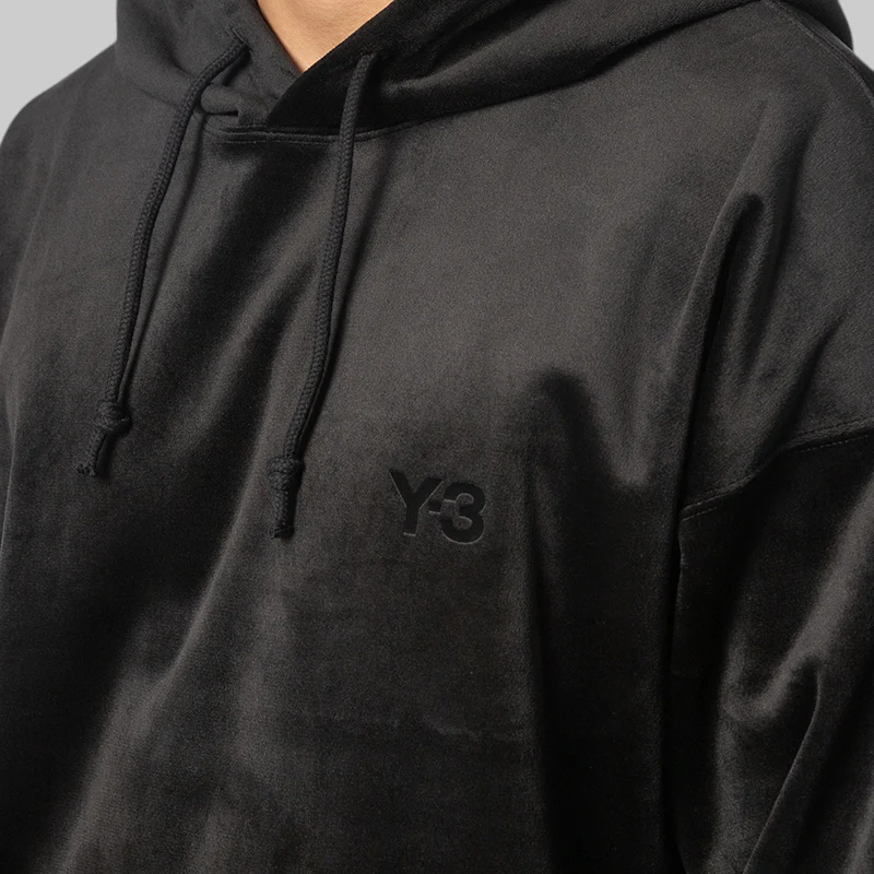 Velvet Corduroy Hoodie - Black - Image 5