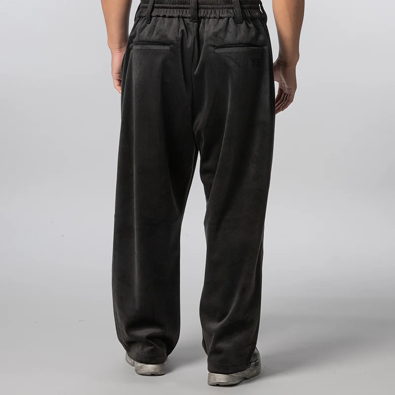 Velvet Corduroy Track Pant - Black - Image 4